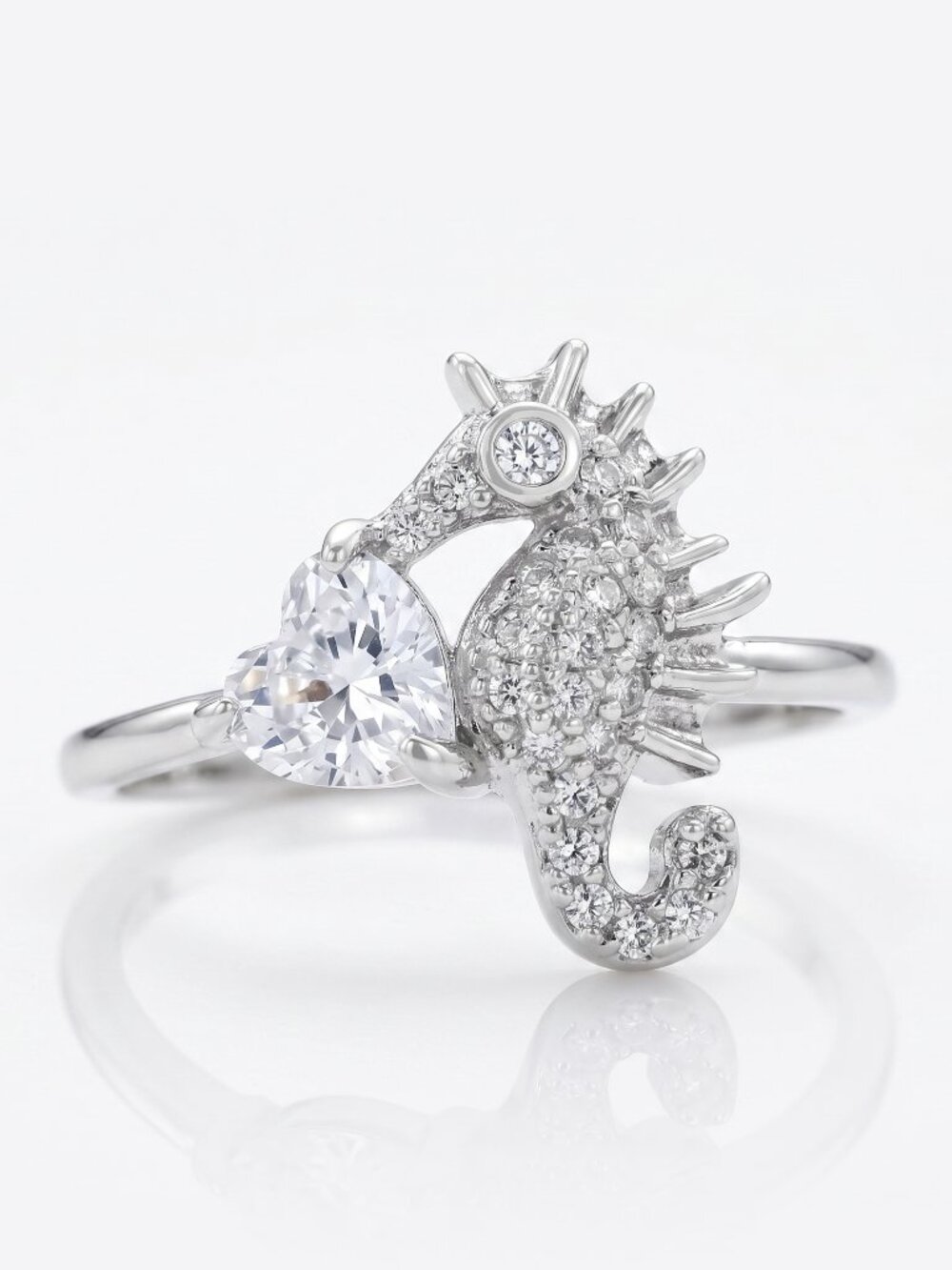 Cute Seahorse Heart ring, Charmed Aroma Under the Sea Collection